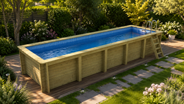 Nazca 8m x 2m Wooden Pool